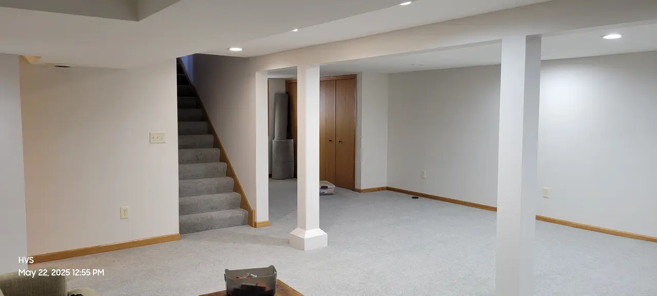 Finished lower-level drywall and paint in a North Metro, Minnesota home