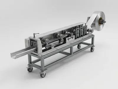 Illustration: Seamless gutter machine
