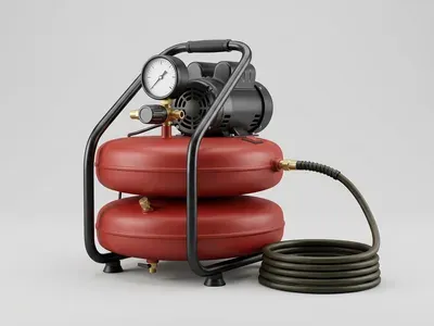 Illustration: Portable air compressor + hose kit